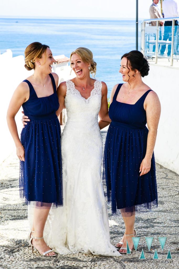 Bride and Bridesmaids and a wedding in Nerja