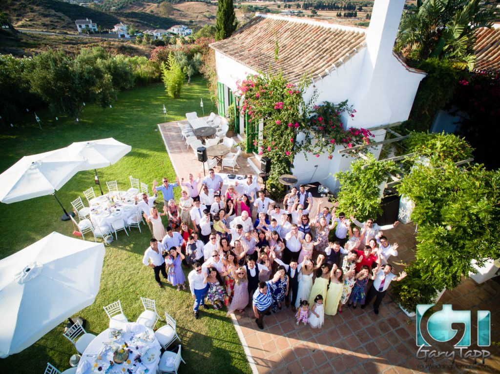 Aerial view of the Hacienda San Jose Villa in Mijas, Marbella