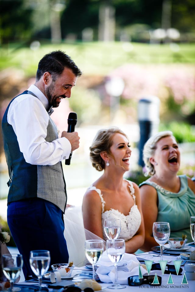 Wedding speech by the groom at La Cala Resort Mijas