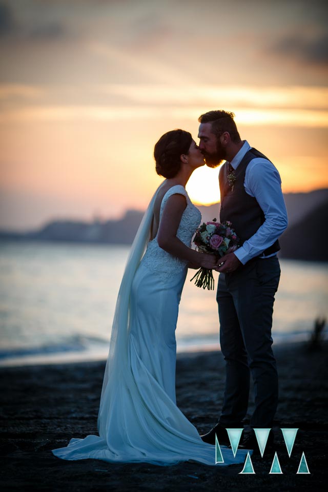Beach wedding photos at Marinas De Nerja