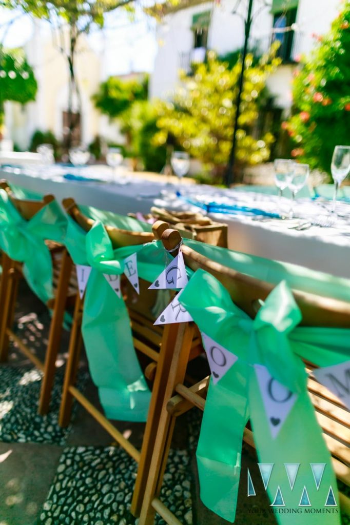 wedding table details Palacete De Cazulas