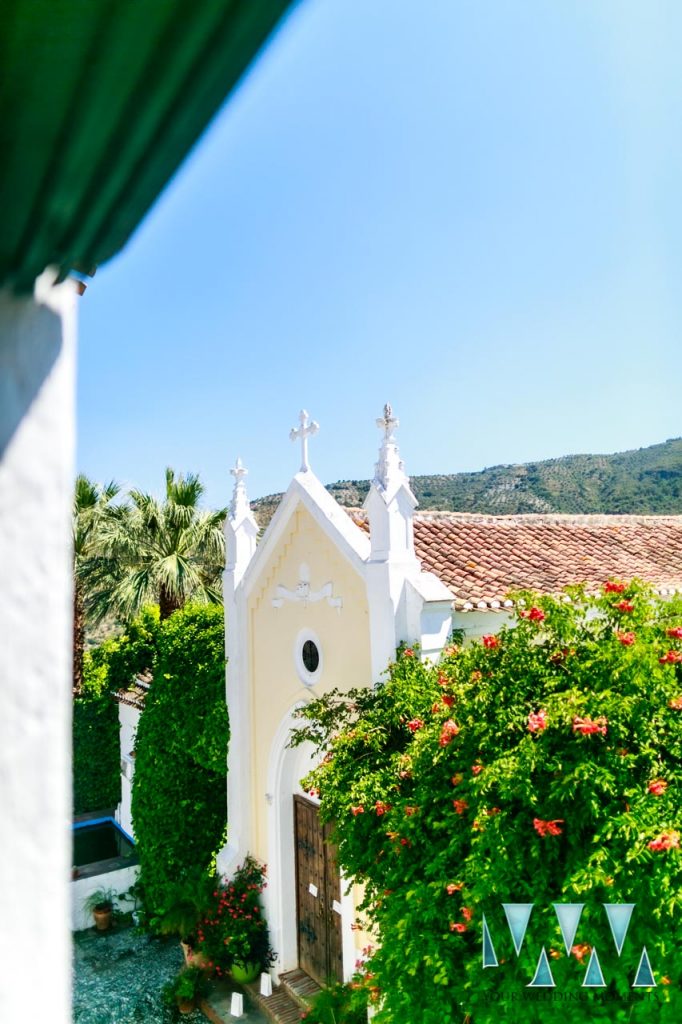 View of the church at Palacete De Cazulas