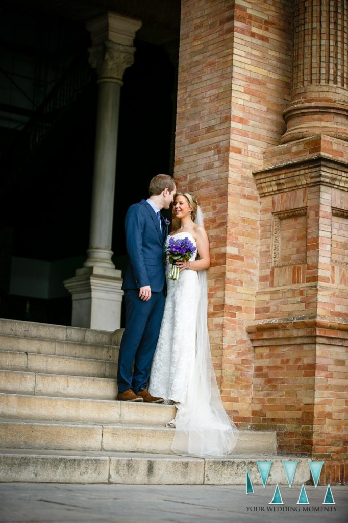 Plaza De Espana in Seville Wedding Photographer