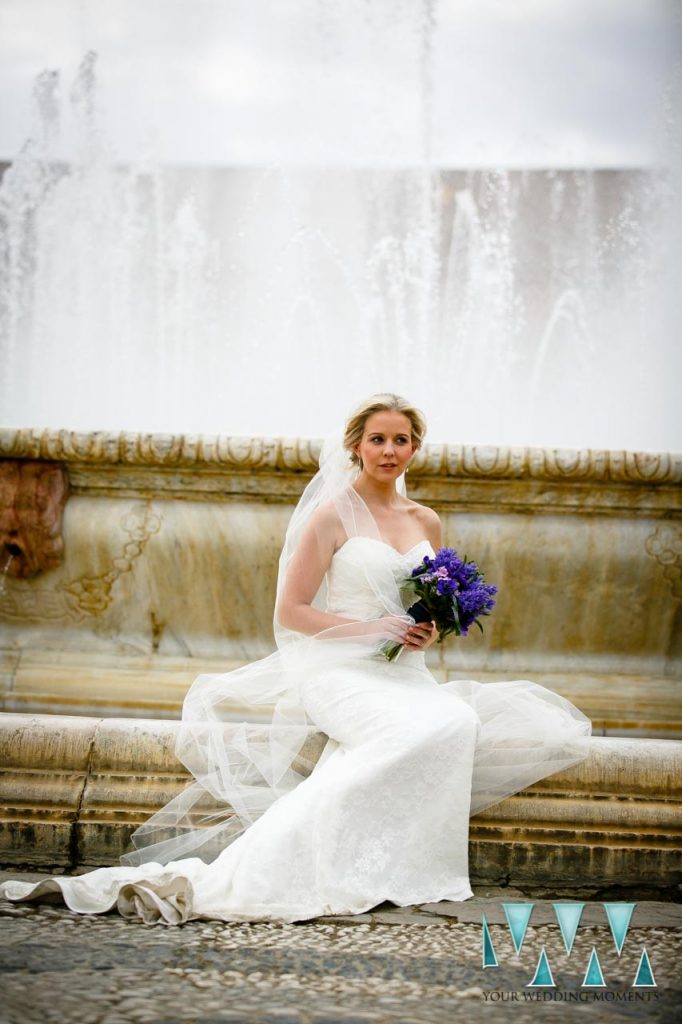 Plaza De Espana in Seville Wedding Photographer