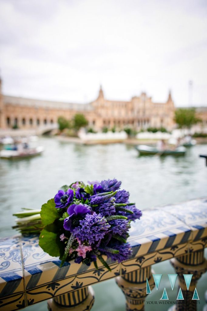 Plaza De Espana in Seville Wedding Photographer