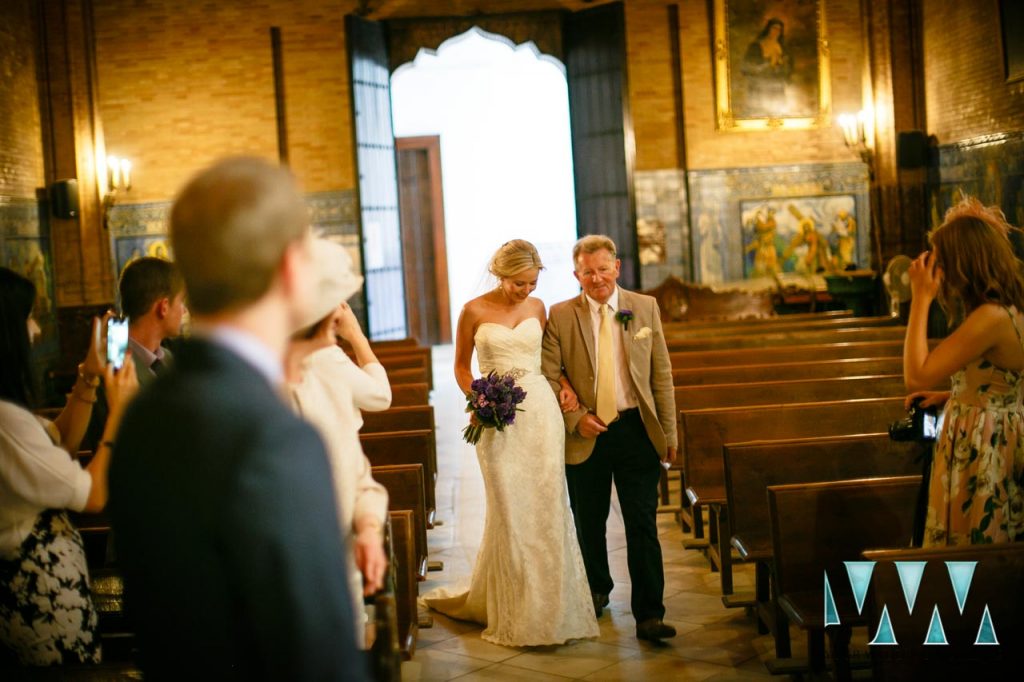 Church ceremony wedding photography Seville