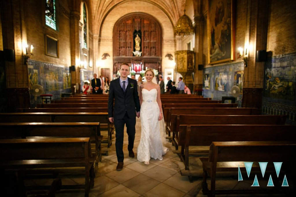 Church ceremony wedding photography Seville