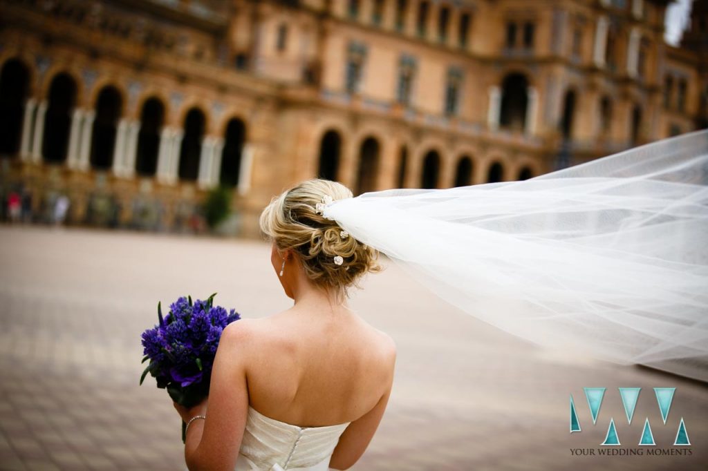 Plaza De Espana in Seville Wedding Photographer