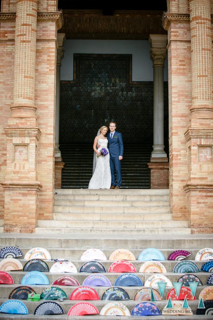 Plaza De Espana in Seville Wedding Photographer