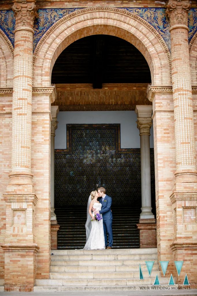 Plaza De Espana in Seville Wedding Photographer