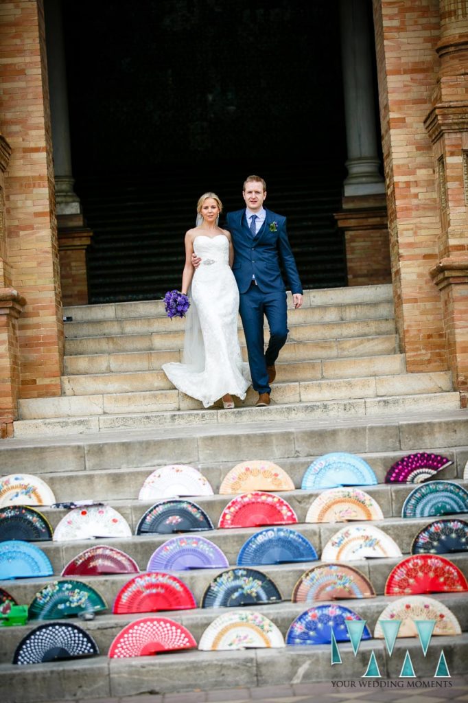 Plaza De Espana in Seville Wedding Photographer