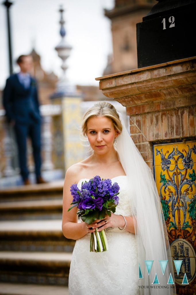 Plaza De Espana in Seville Wedding Photographer