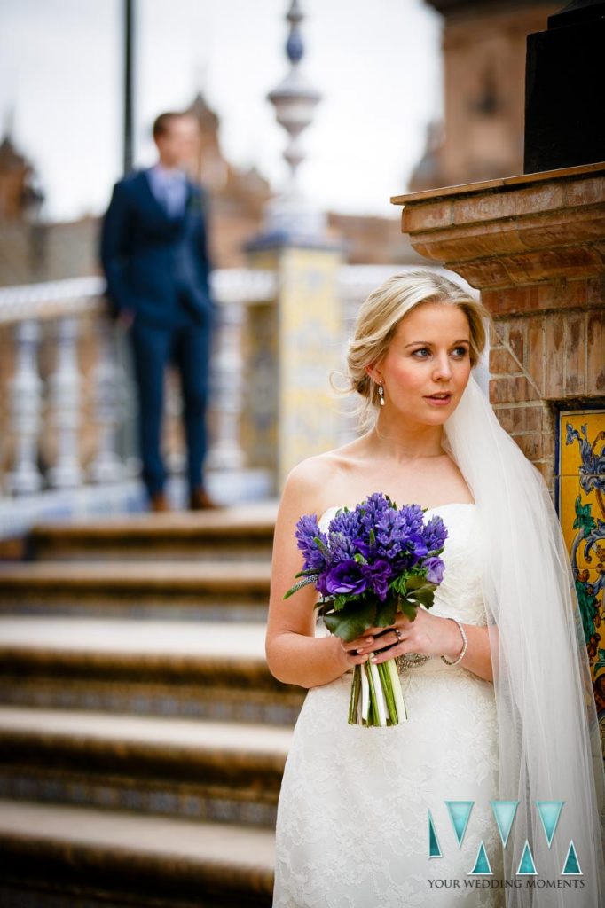 Plaza De Espana in Seville Wedding Photographer