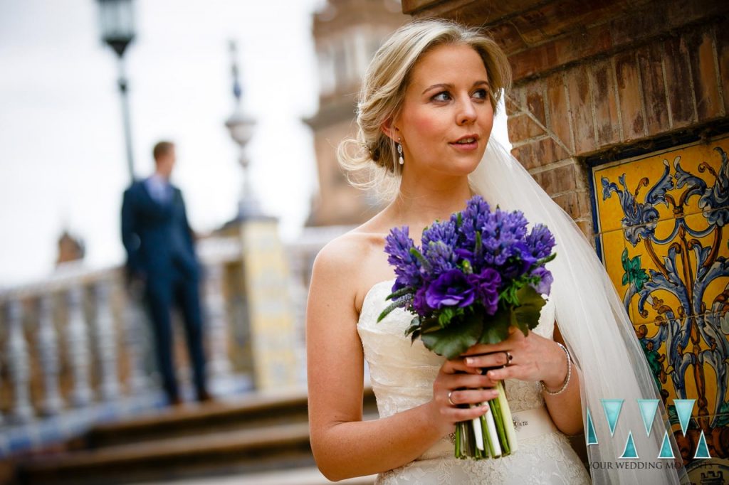 Plaza De Espana in Seville Wedding Photographer