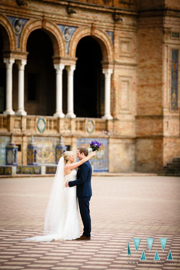 Plaza De Espana in Seville Wedding Photographer