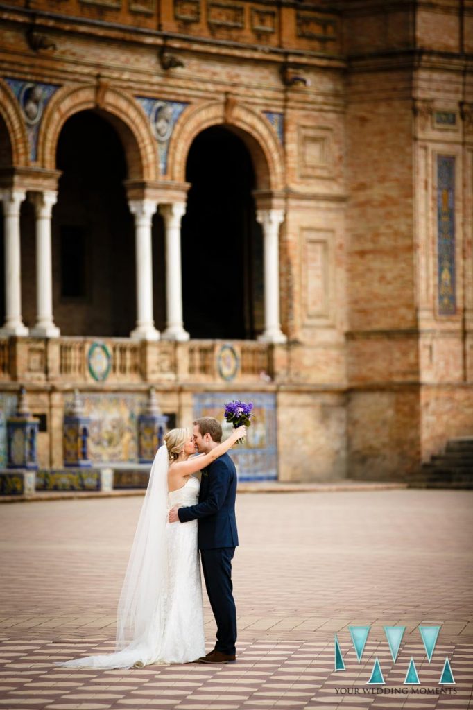 Plaza De Espana in Seville Wedding Photographer
