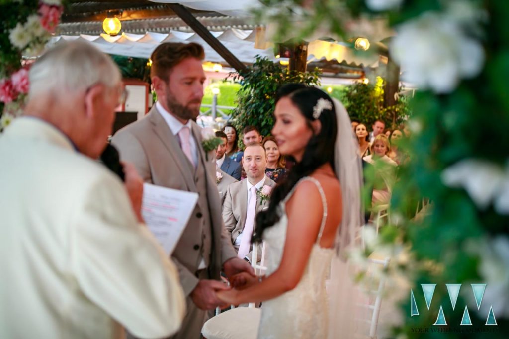 Sunset Beach Club wedding ceremony photography