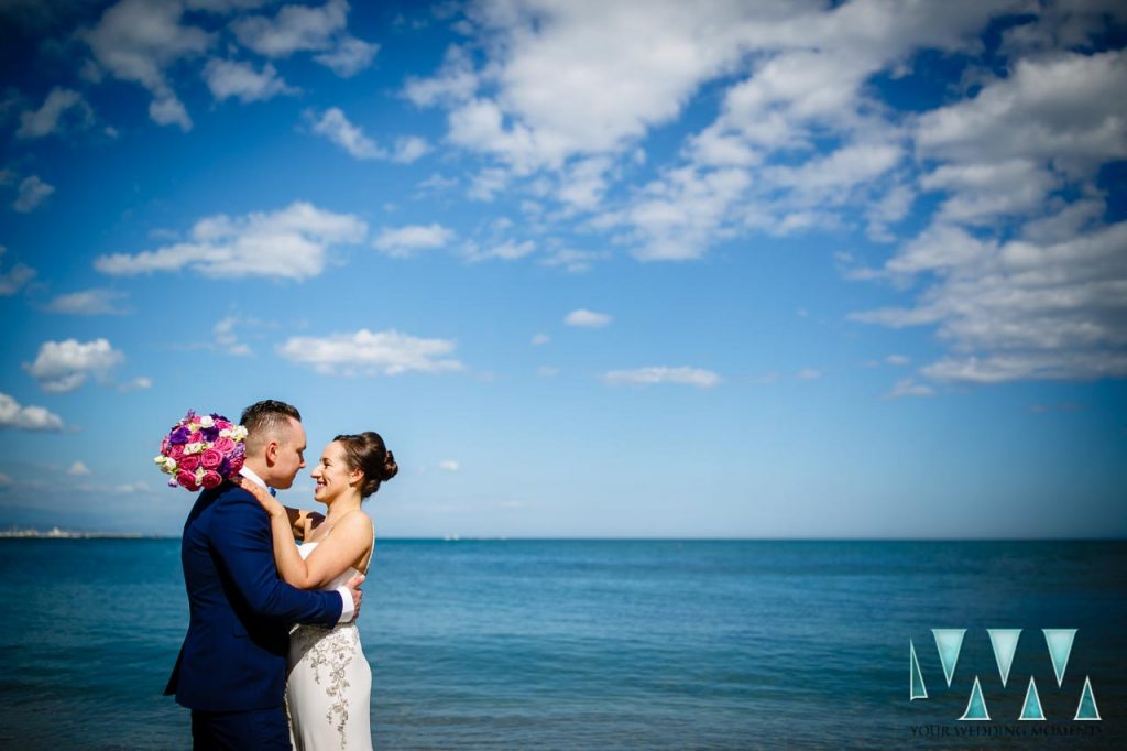 Sunset Beach Club wedding ceremony promenade photography benalmadena