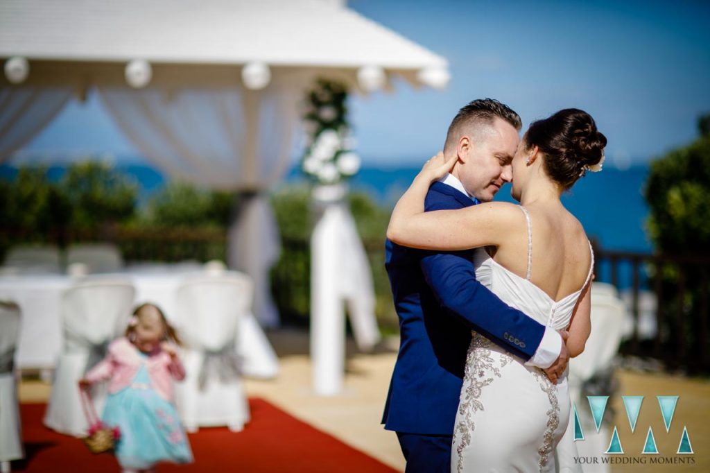 Sunset Beach Club wedding ceremony beach photography benalmadena