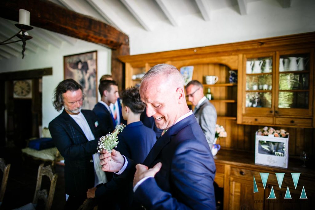 Rancho Del Ingles Wedding groom boutonnière