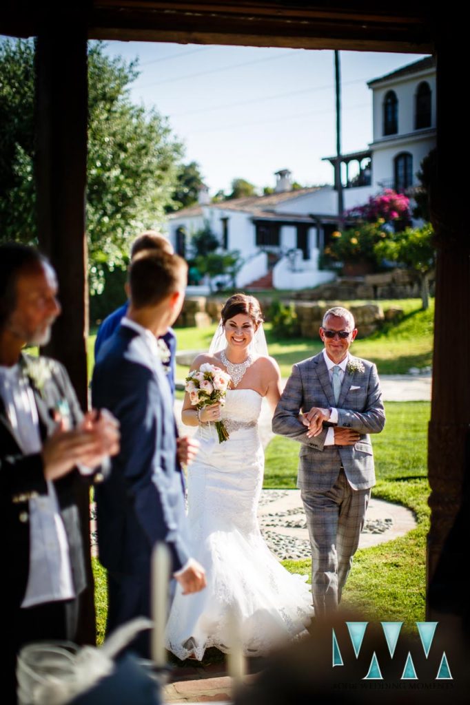 Rancho Del Ingles Wedding brides entrance