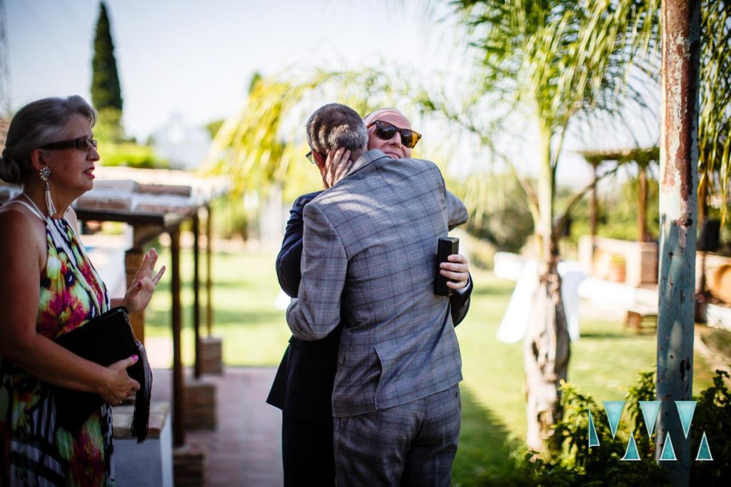 Rancho Del Ingles Wedding the groom meeting with guests