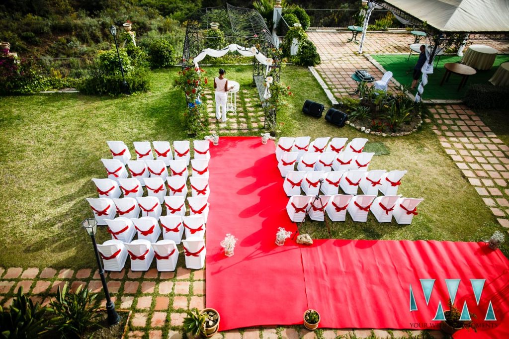 Molino de Santillan wedding ceremony area