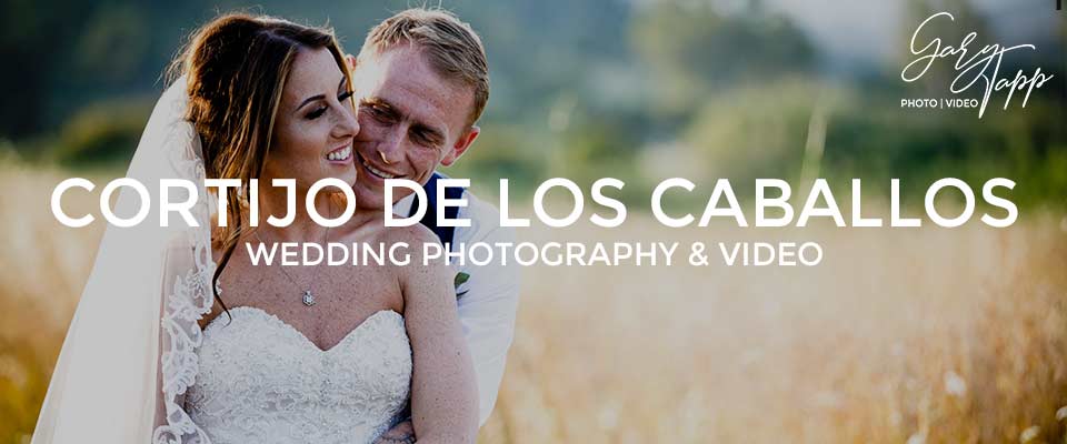 Bride and Groom portrait outside El Cortijo de Los Caballos Wedding venue