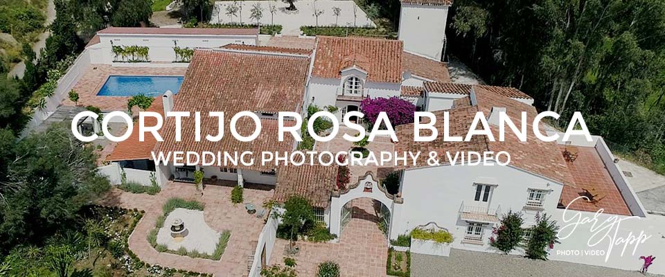 Aerial view of the Cortijo Rosa Blanca wedding venue in Alhaurin El Grande