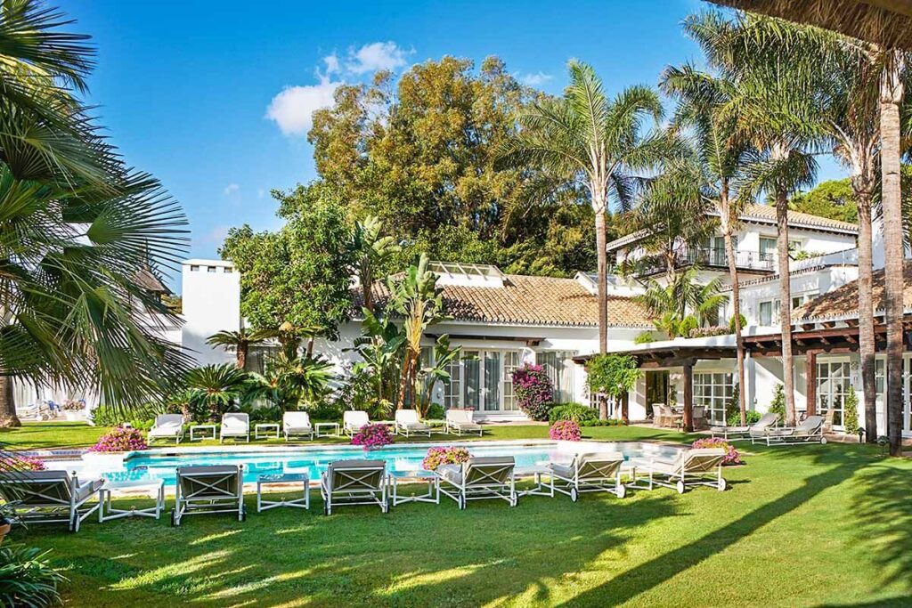 Outside view of the Villa Del Mar at the Marbella Club Hotel