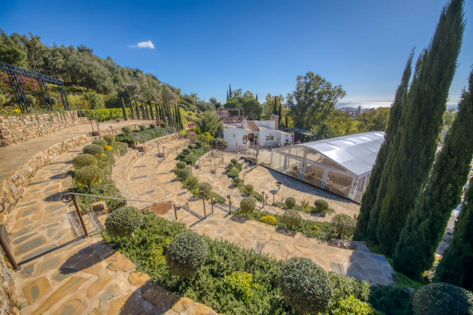 Views from the amphitheatre of Casa Del La Era wedding venue