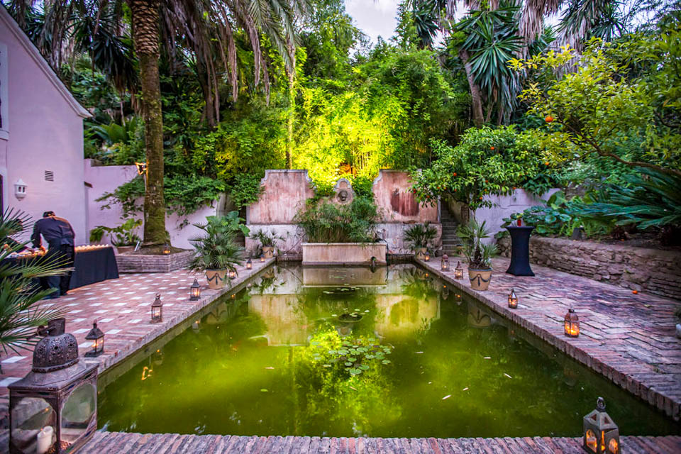 El Molino Del Duque Wedding Photographer 2 Gardens and pool view at El Molino Del Duque