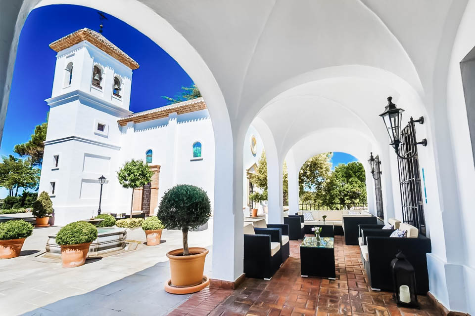 View of the La Bobadilla wedding chapel