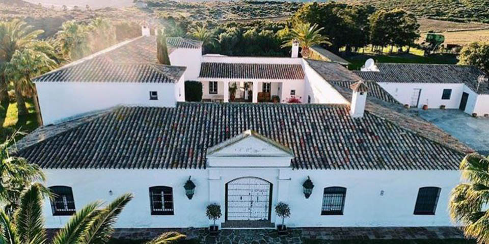 Aerial view of the Cortijo Pedro Jimenez wedding villa