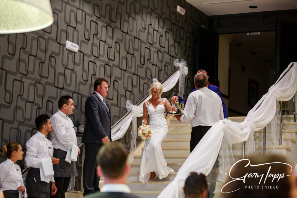 Bride and Groom entrance at the Hotel Estival Torrequebrada wedding venue