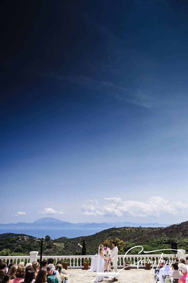 mediterranean wedding ceremony backdrop