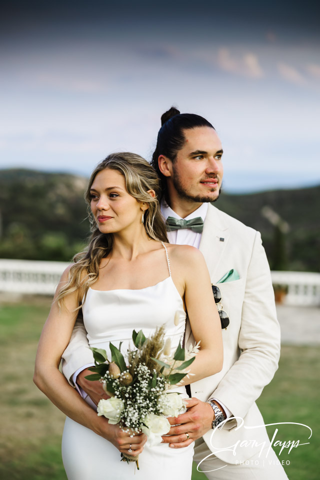 Bride and groom at Huerta Belinda