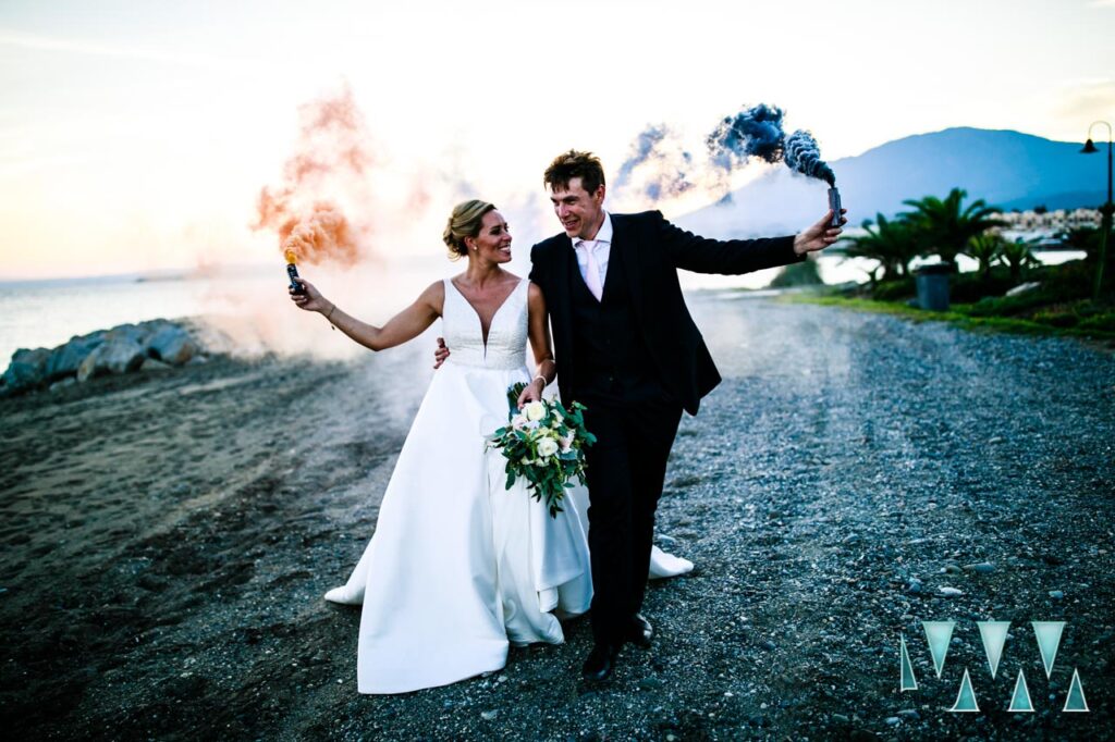 wedding couple portarits session on the beach outside Tikitano