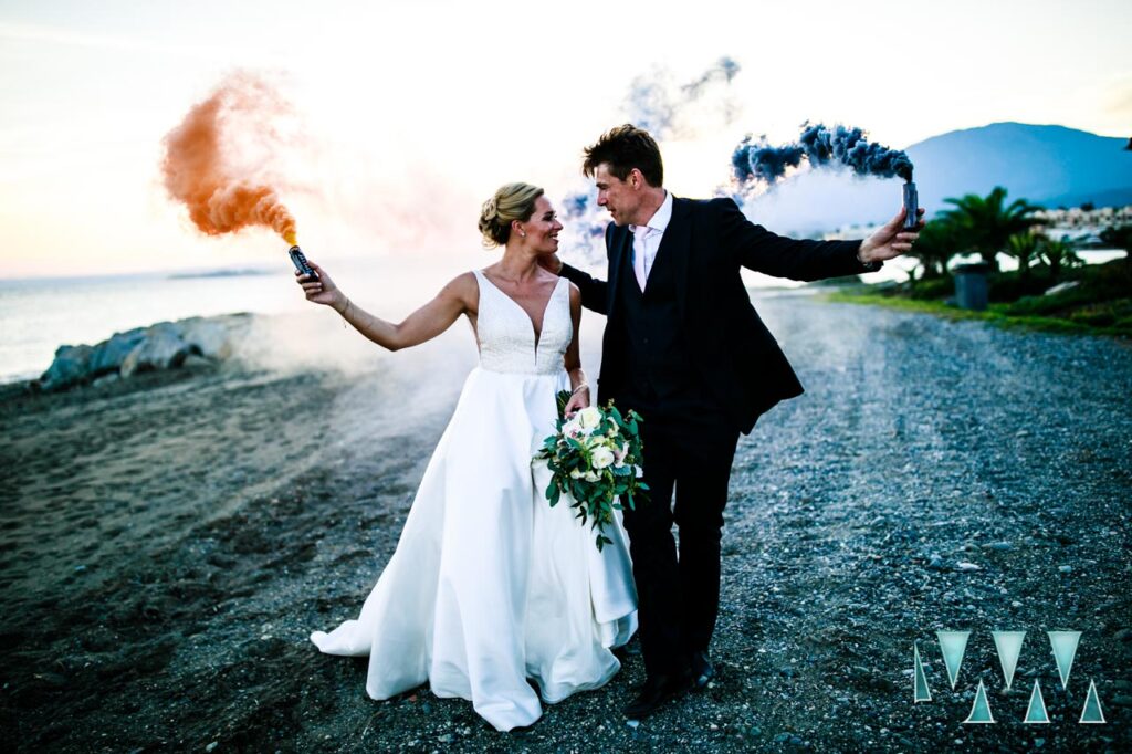 wedding couple portarits session on the beach outside Tikitano