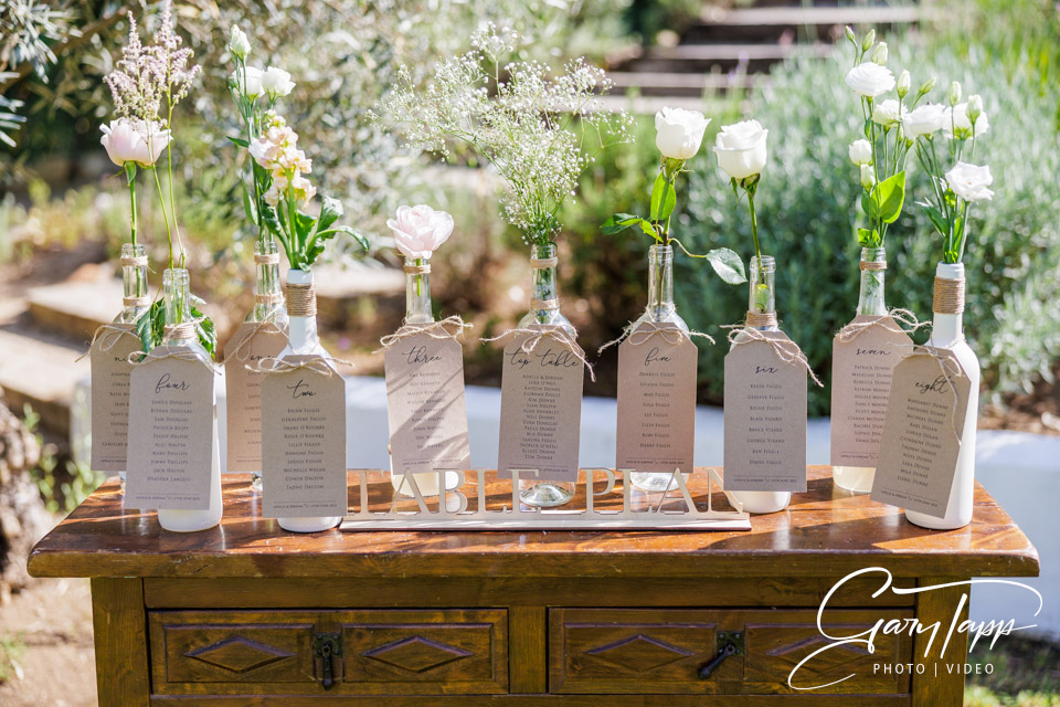 Table layout at the Cortijo Rosa Blanca