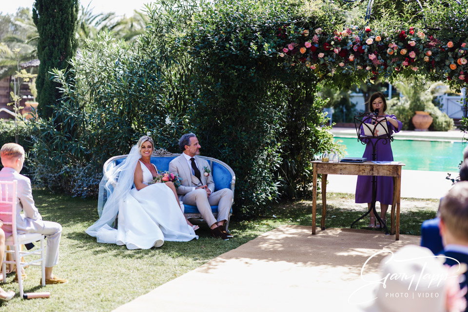 Wedding ceremony at the Finca Monasterio wedding venue in Cadiz