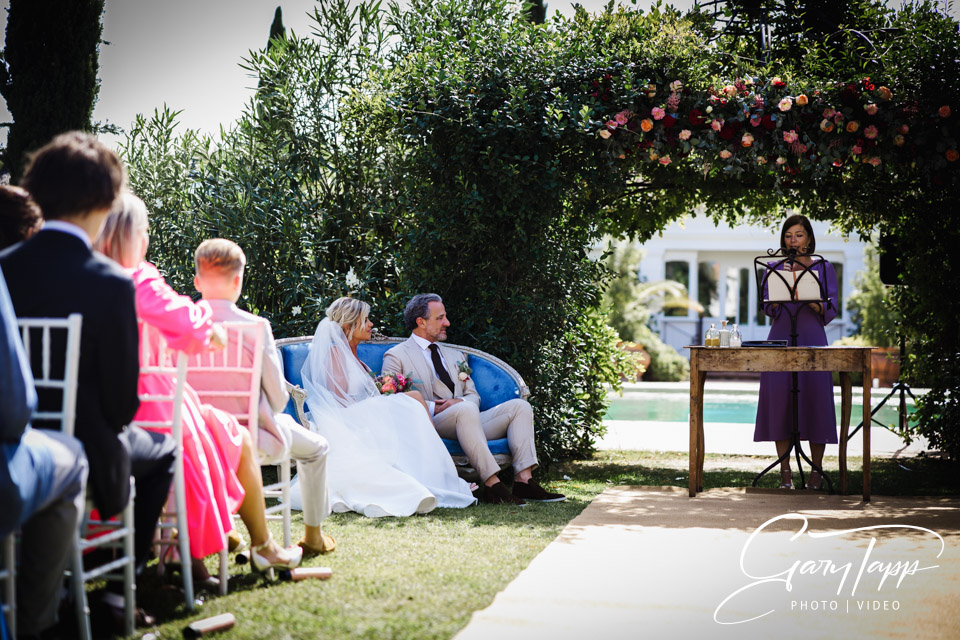Wedding ceremony at the Finca Monasterio wedding venue in Cadiz