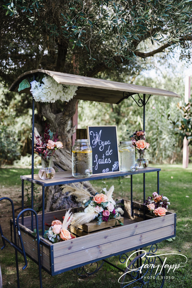 Desert setup at the Finca Monasterio wedding venue in Cadiz