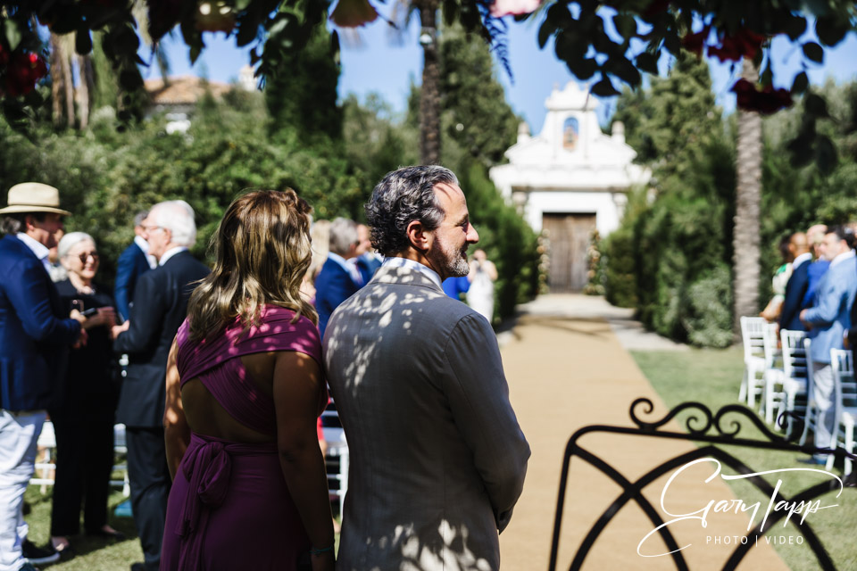Wedding ceremony entrance at the Finca Monasterio wedding venue in Cadiz