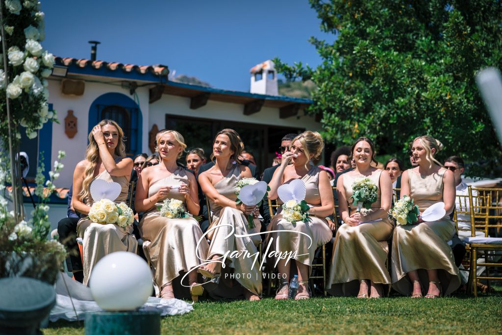 Finca Bella Vista Wedding Photographer | Mijas, Andalucia 4 Bridesmaids at the Finca Bella Vista wedding venue