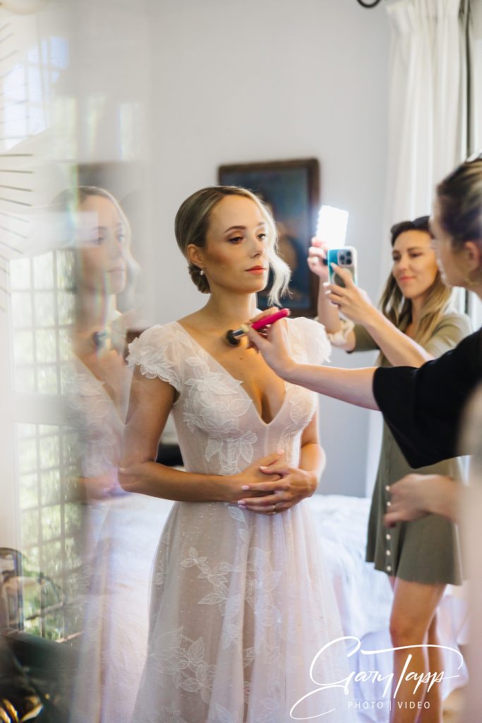 Bridal preparations at the Finca Monasterio wedding venue in Cadiz