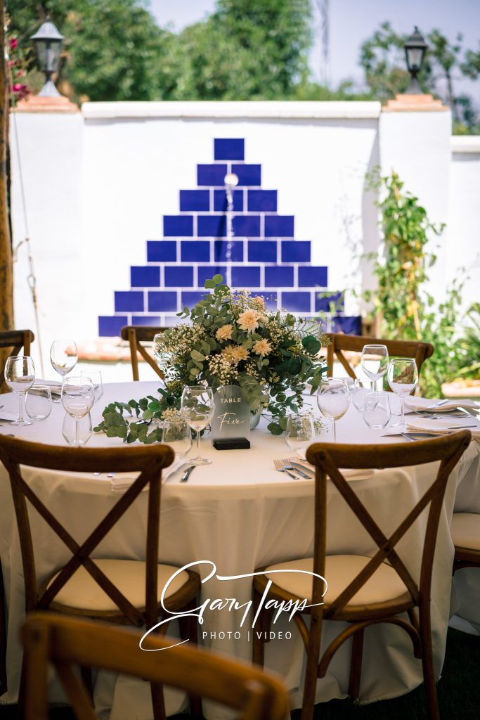 Finca Santa Fe Wedding Photographer | Coin, Andalucia 10 Wedding decorations and table setups at Finca Santa Fe