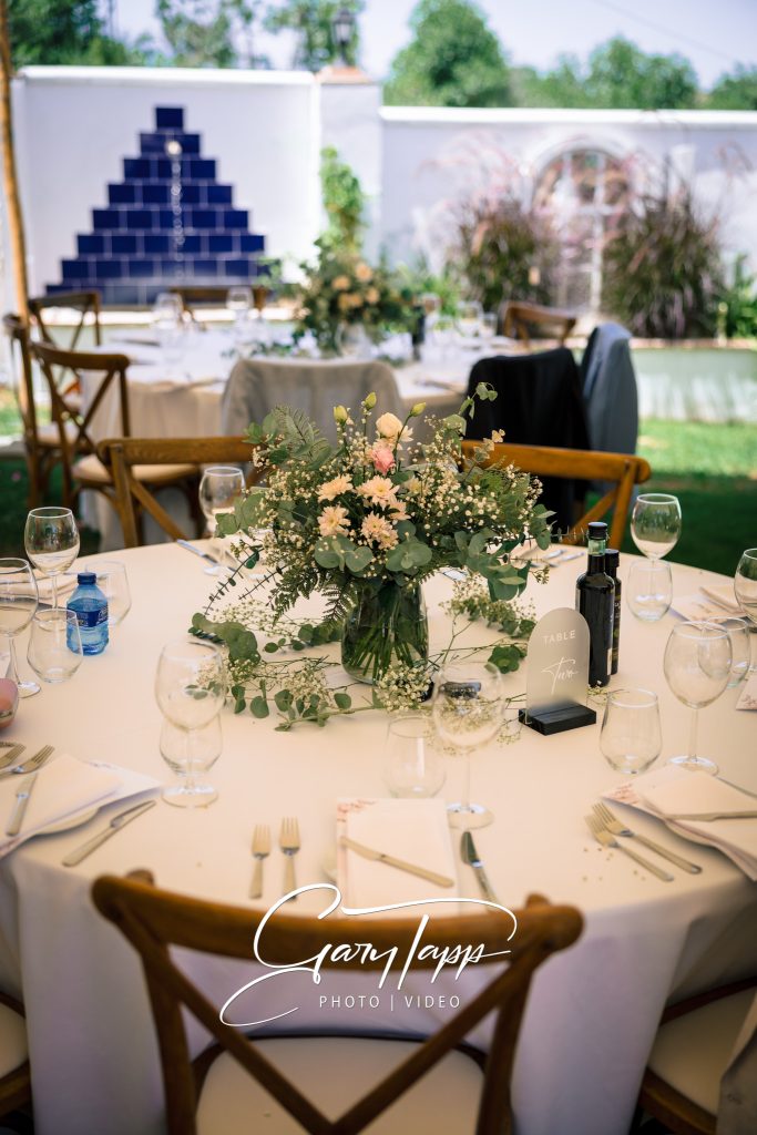 Finca Santa Fe Wedding Photographer | Coin, Andalucia 5 Wedding decorations and table setups at Finca Santa Fe
