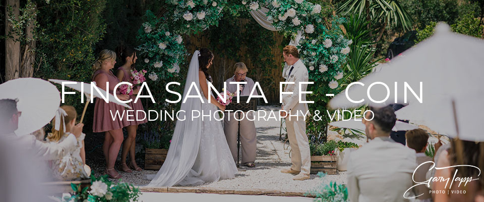 Finca Santa Fe Wedding Photographer | Coin, Andalucia 1 Bride and Groom during thier wedding ceremony at the Finca Santa Fe Wedding venue in Coin, Spain