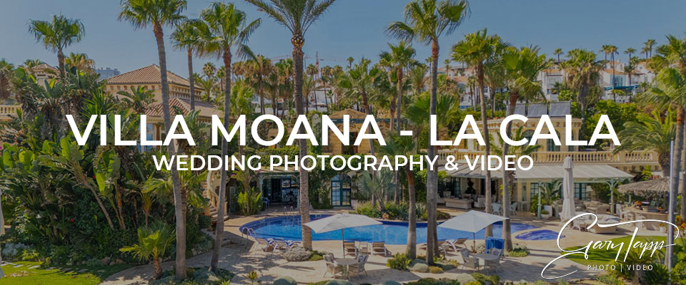 Villa Moana Wedding Photographer | La Cala De Mijas 1 Pool view of the villa moana wedding venue in La Cala De Mijas